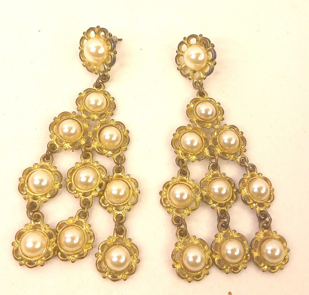 Vintage Statement Chandelier Style Earrings